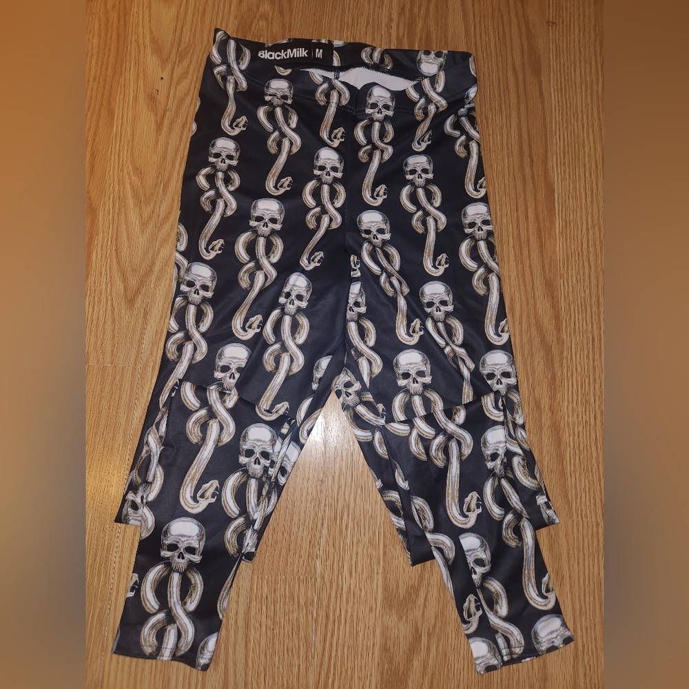 BlackMilk Womens Skull Chain Leggings